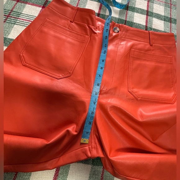 Anthropologie Maeve The Colette Cropped Wide-Leg Faux Leather Pants SIZE 34 EUC - Picture 9 of 15